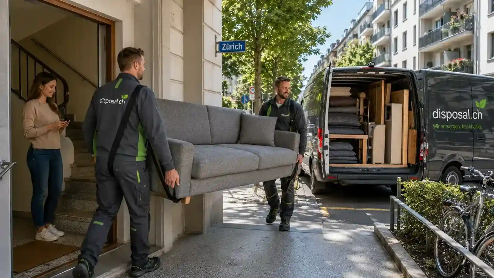 Sofa disposal in Zurich