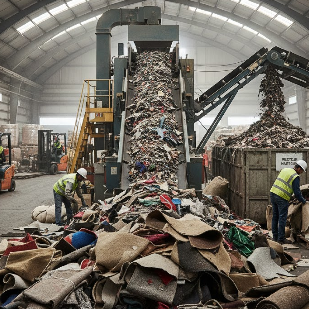 Carpet recycling in Zurich with eco-friendly disposal team